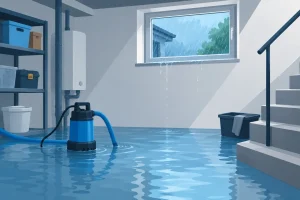 Wasser im Keller nach Starkregen - was tun?